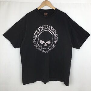 Harley-Davidson Skull T-Shirt Black Wisconsin Tee Mens Size 2XL Cotton Biker